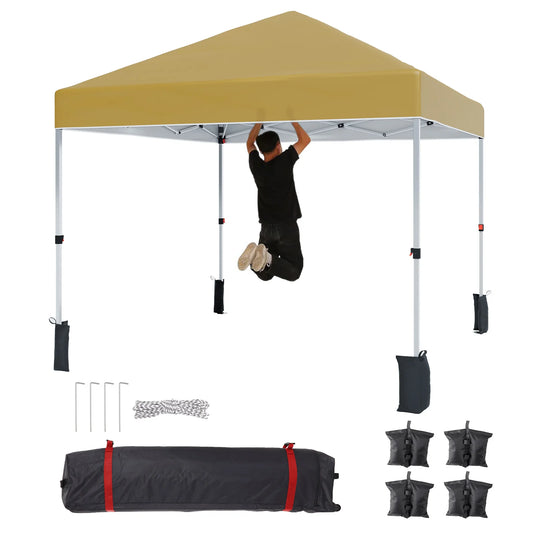 HiMISS Center Locking Canopy Tent Outdoor Portable Shelter