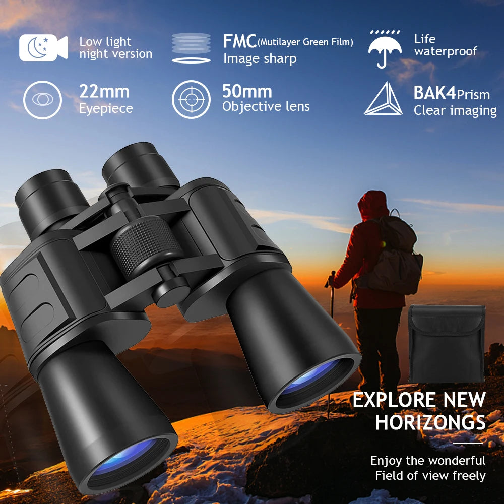 Professional HD Binoculars With BAK4 Prism For Long Range Waterproof