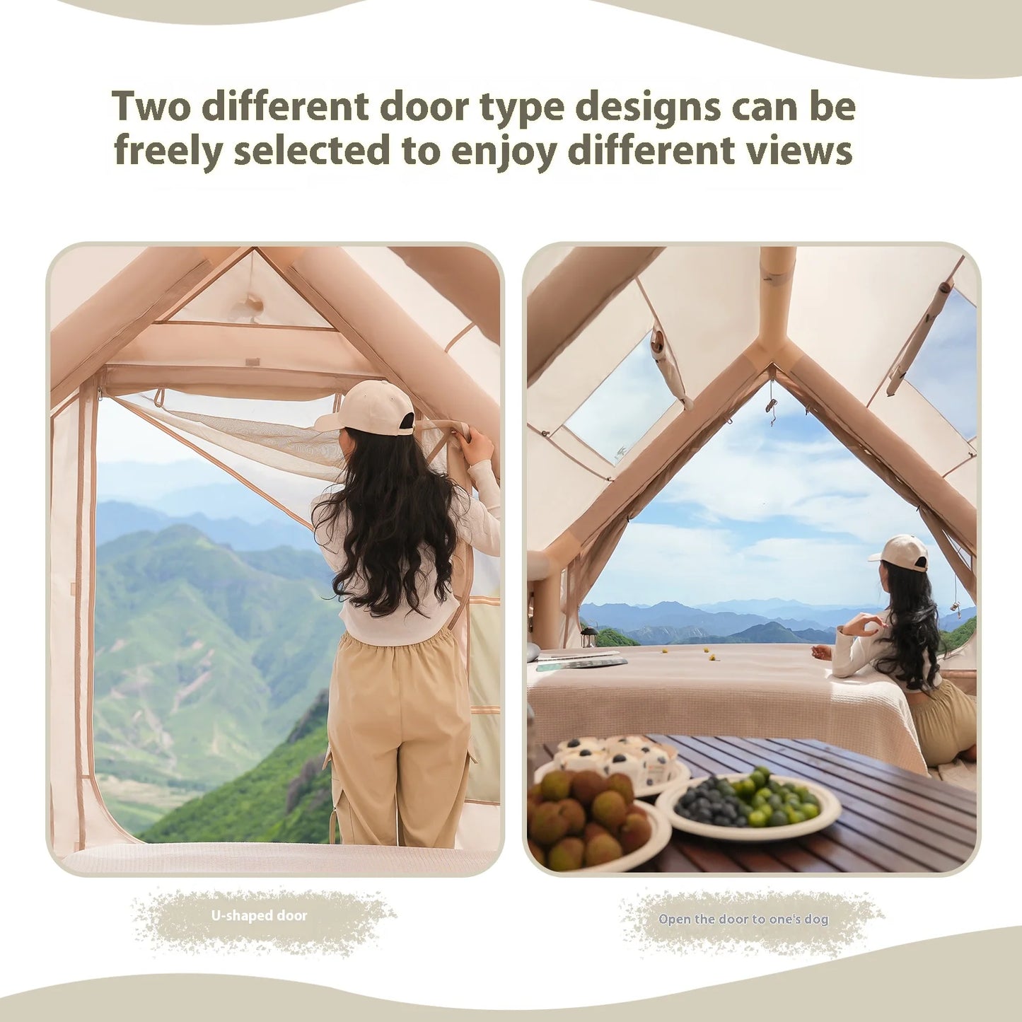 Pakicetus Luxury Inflatable Family Tents For Camping