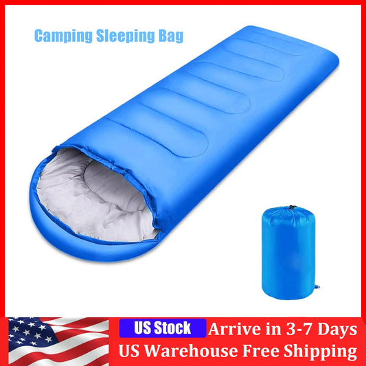 Camping Sleeping Bag Envelope Style For Outdoor Hiking And Travel