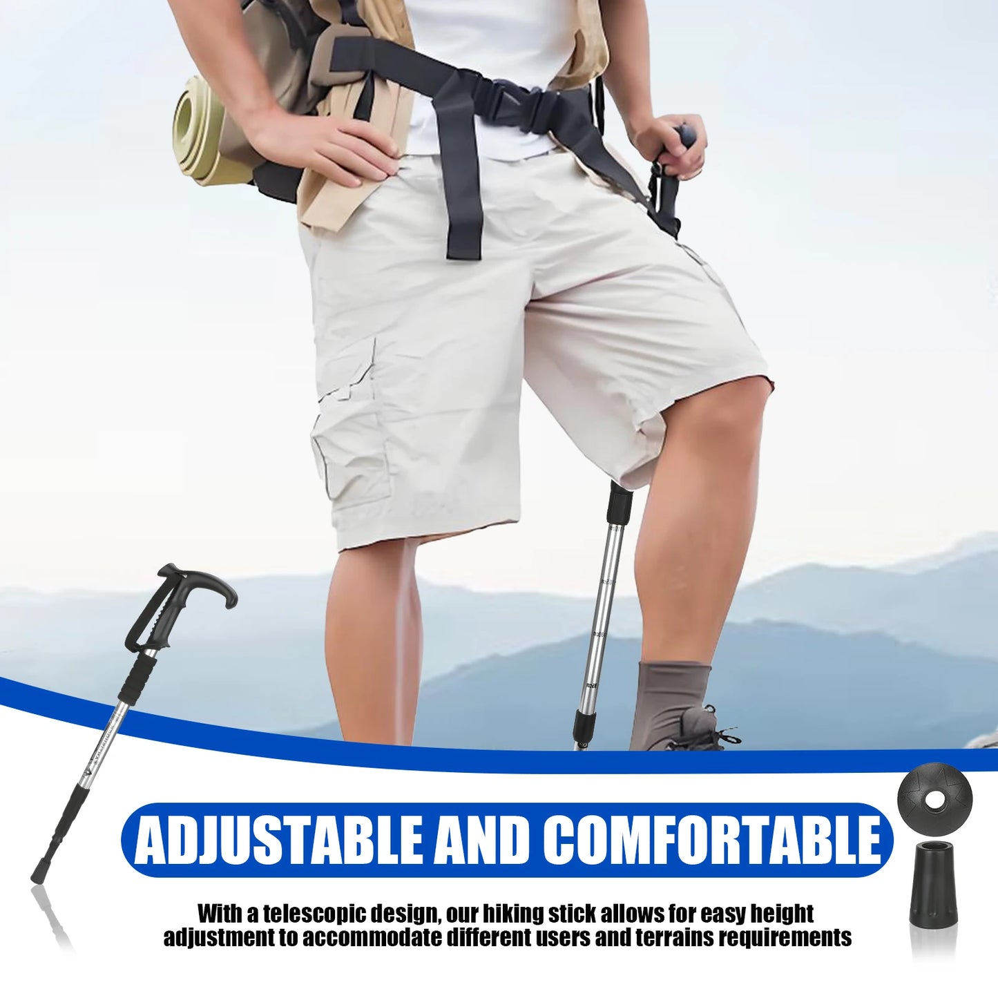 Telescopic Trekking Poles for Steep Climbs