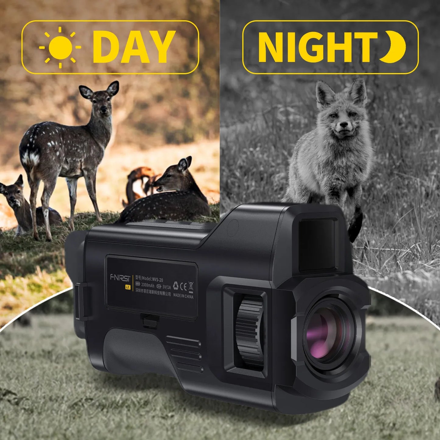 FNIRSI NVS-20 4K Night Vision Monocular With 6X Zoom