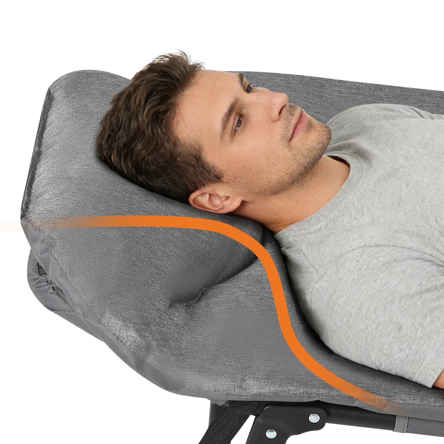 TWISTER.CK Portable Folding Bed with Cushion and Pillow for Adults