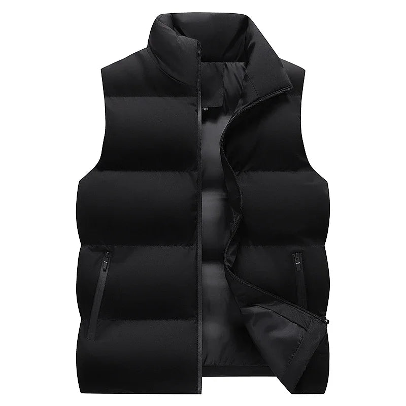 Men Windproof Winter Vest Sleeveless Jacket Warm Down Cotton Waistcoat