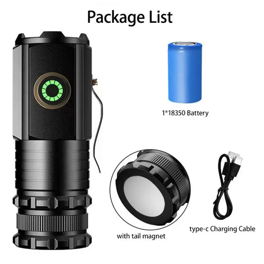 Powerful 5000mAh LED Flashlight Rechargeable Waterproof Tactical Lantern