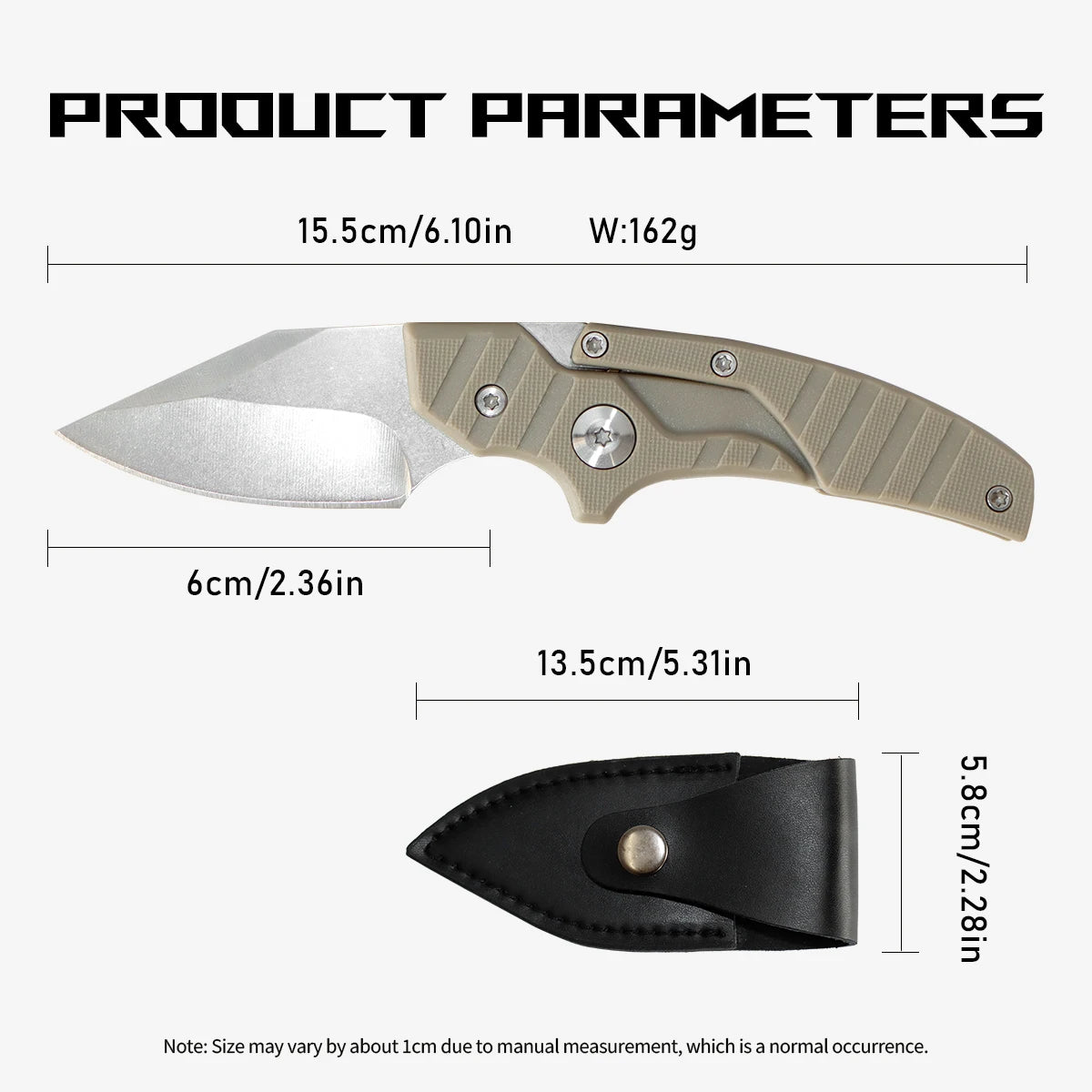 NONEDIY Wild Camping EDC Knife Transformable D2 Steel Blade