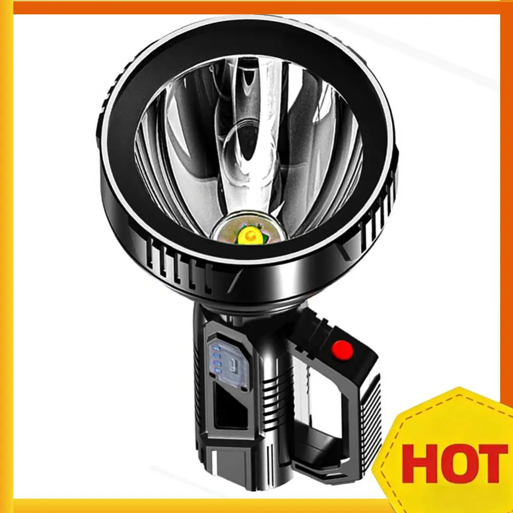 LED Flashlight With USB Rechargeable Spotlight 3 Modes Hiking Emergency