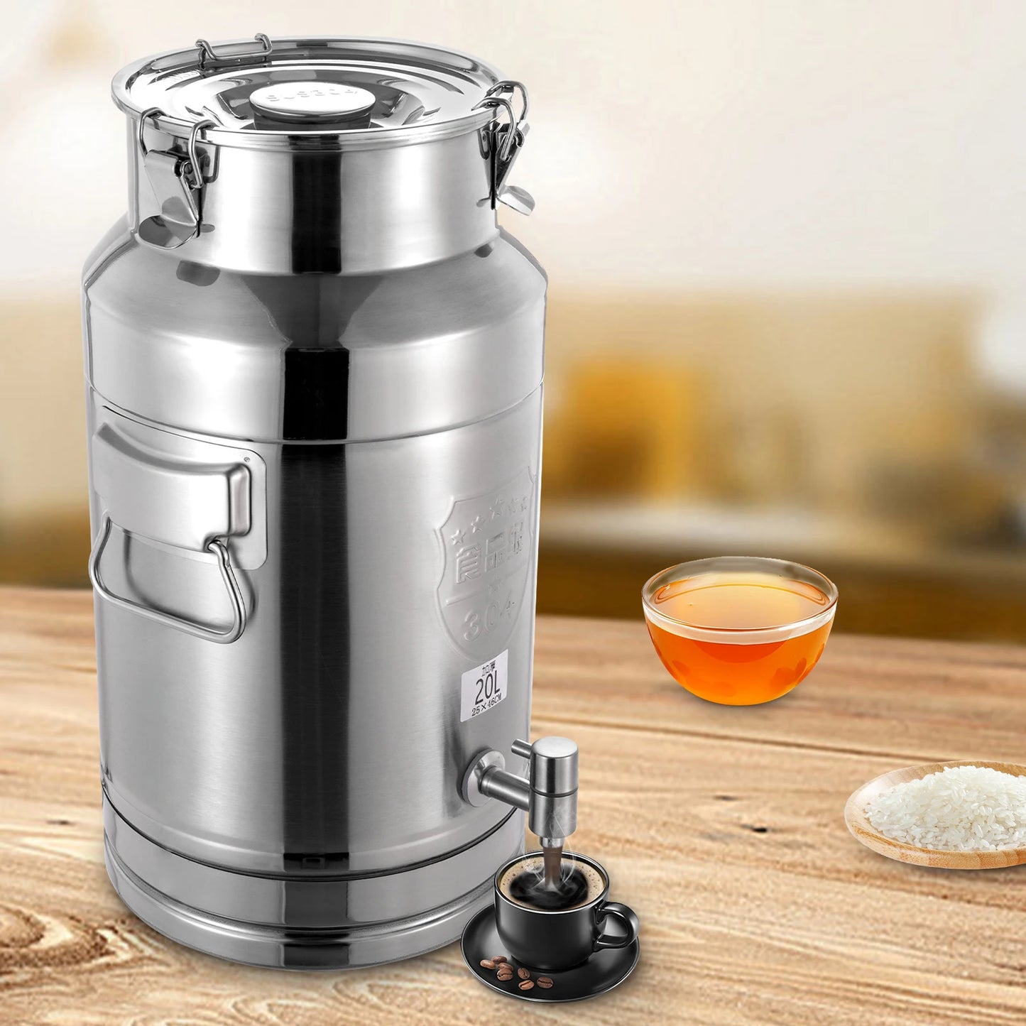 Food-Grade Stainless Steel Beverage Dispenser Leak-Proof