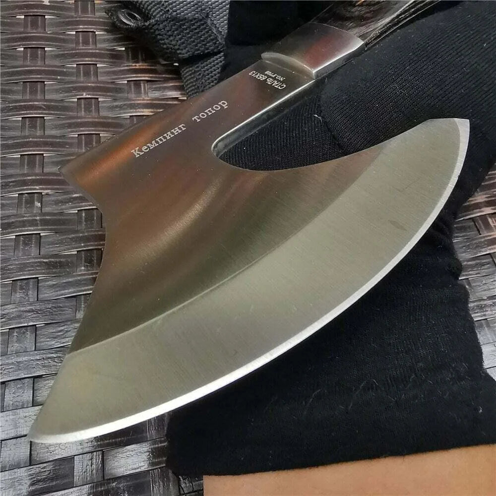 NONEDIY Survival Tomahawk Throwing Axe With Gut Hook