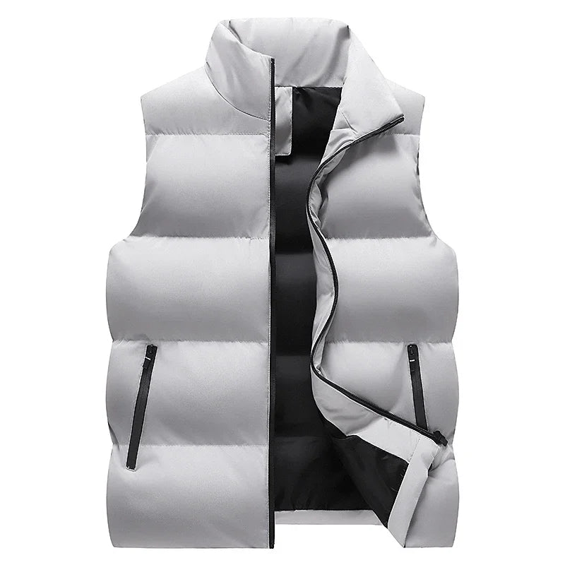 Men Windproof Winter Vest Sleeveless Jacket Warm Down Cotton Waistcoat