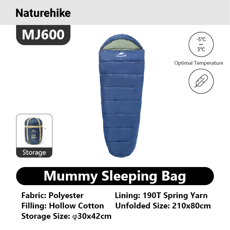 Naturehike MJ300 MJ600 Lightweight Waterproof Mummy Sleeping Bag