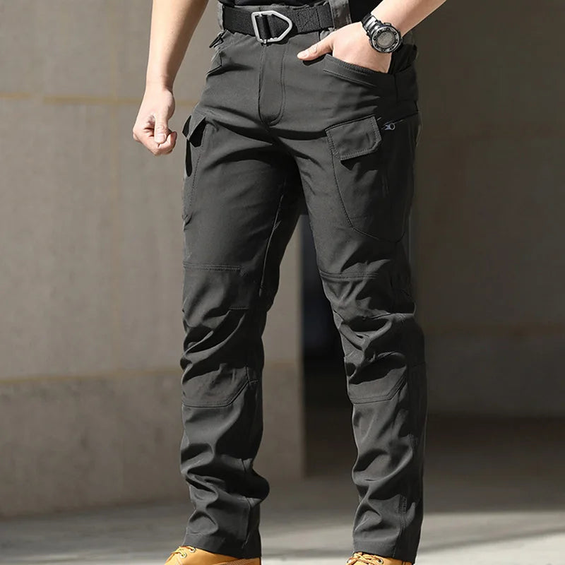 Hirigin Men's Cargo Pants Waterproof Multi Pockets Trousers