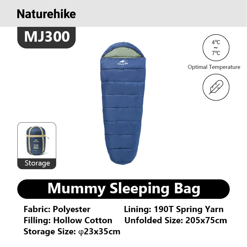 Naturehike MJ300 MJ600 Lightweight Waterproof Mummy Sleeping Bag