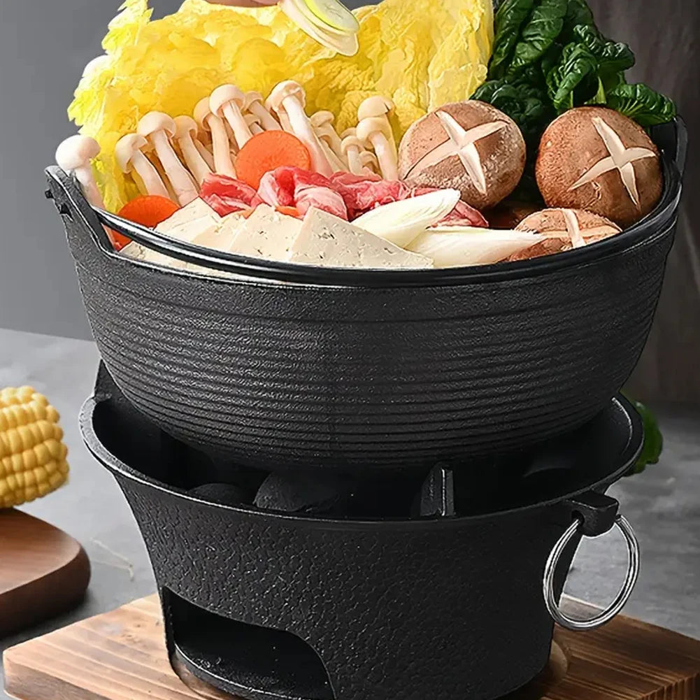 ALLOYSEED Tabletop Cast Iron Charcoal Stove Grill BBQ