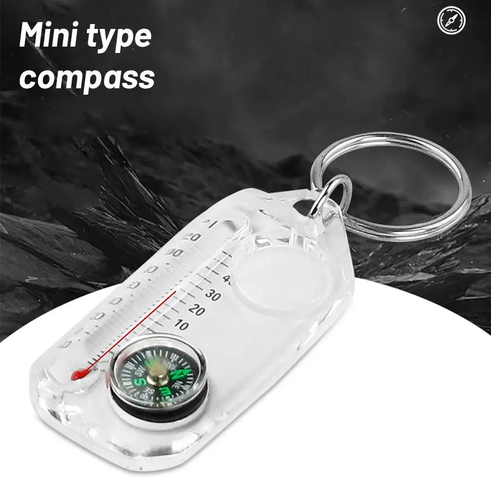 Compass And Thermometers Keychain