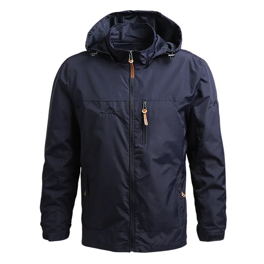 NONECN Men's Tactical Windbreaker Waterproof Hooded Coat