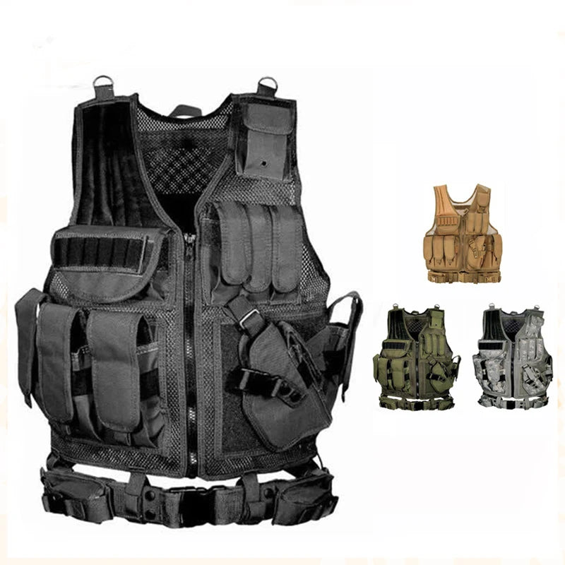 Adjustable MOLLE Tactical Vest for Airsoft and CS Games