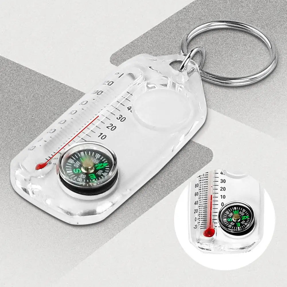 Compass And Thermometers Keychain