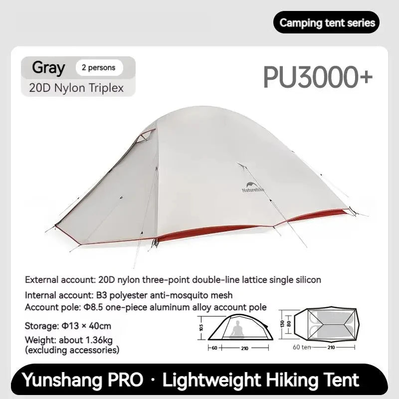 Naturehike Cloud Up Pro Ultralight Trekking Tent With Floor Mat