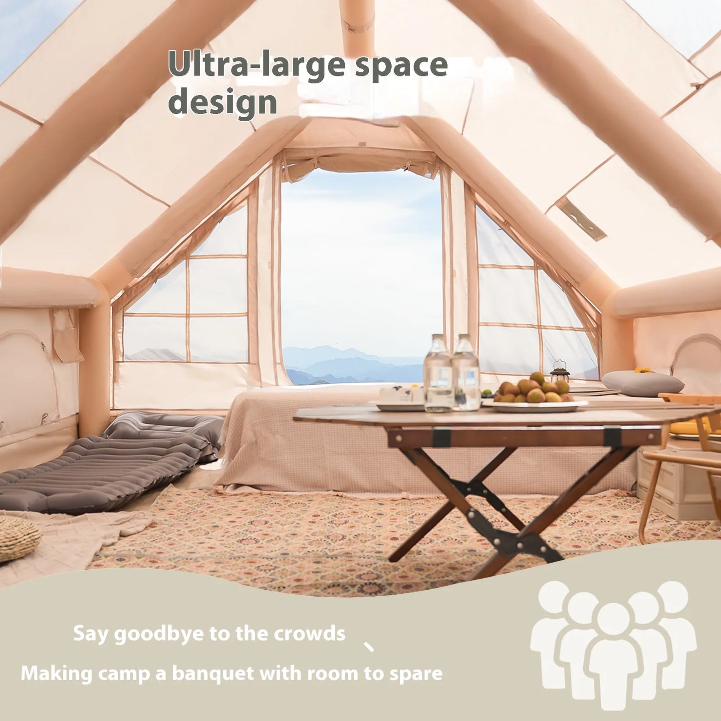 Pakicetus Luxury Inflatable Family Tents For Camping