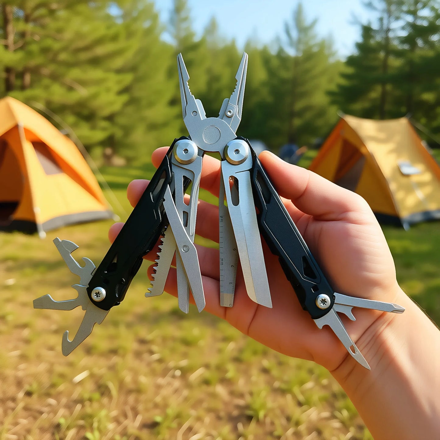 Multitool Pliers Stainless Steel Survival Tool For Camping And Fishing