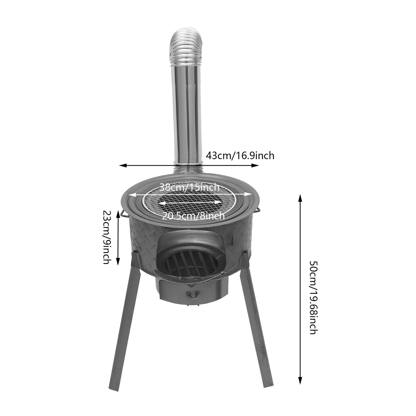 Portable Camping Wood Stove For Indoor And Outdoor Cooking