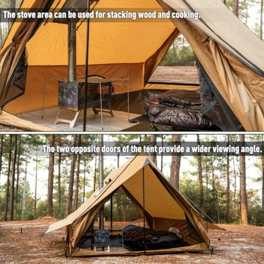Camping Cabin Chalet Pro Wall Tent With Stove Jack