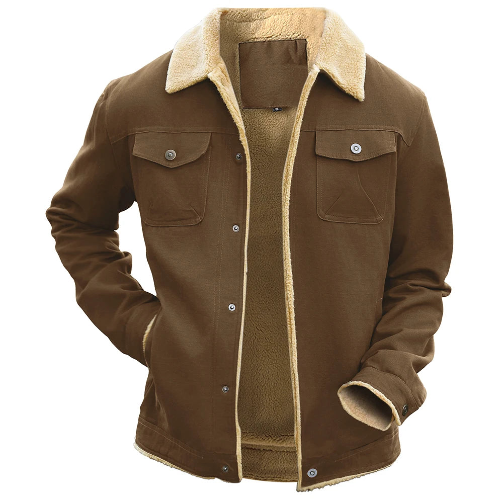 NONE Men's Winter Jackets Waterproof Fleece Lined Casual Outerwear