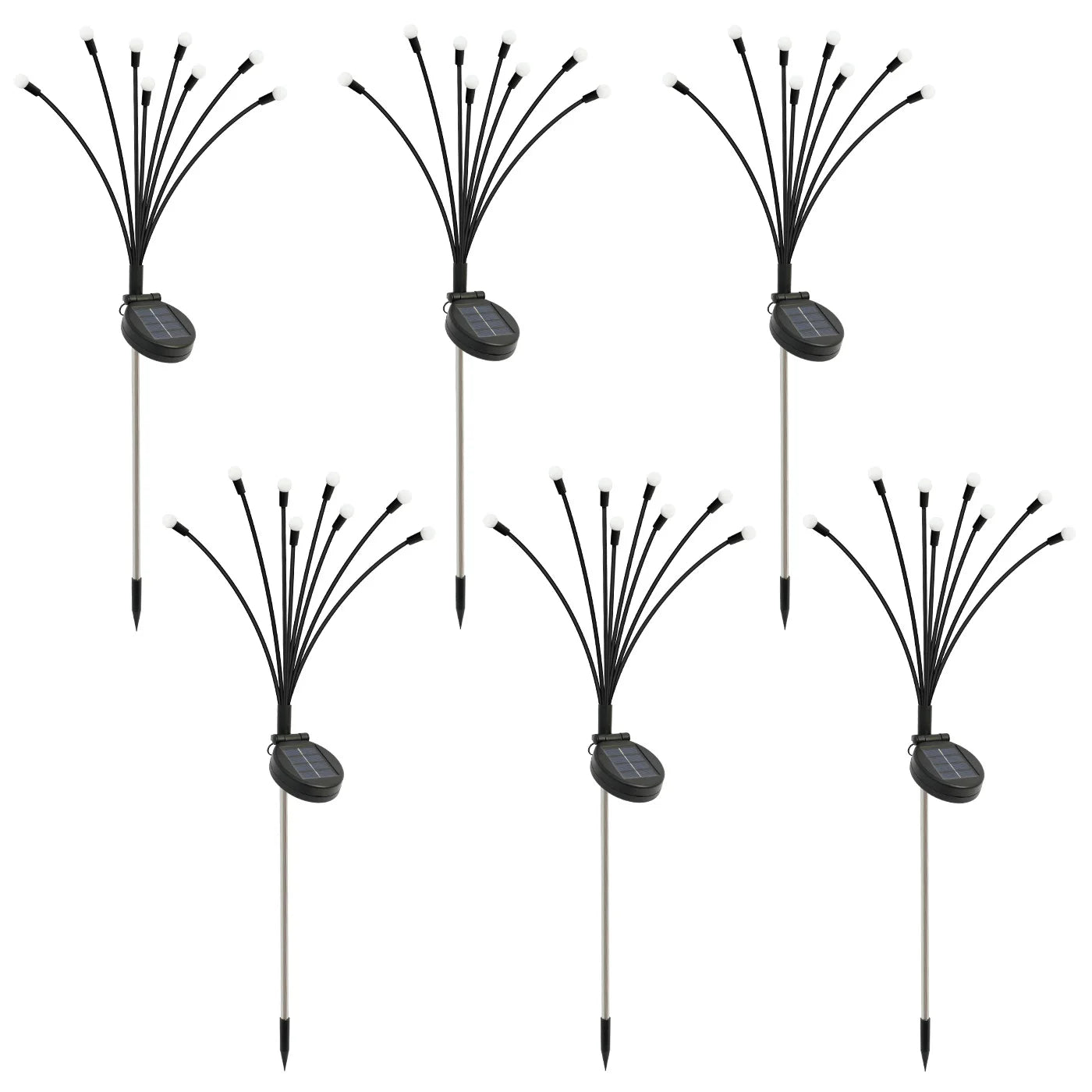 Eight-Head Solar Firefly Lights Outdoor Decorative Garden Pathway