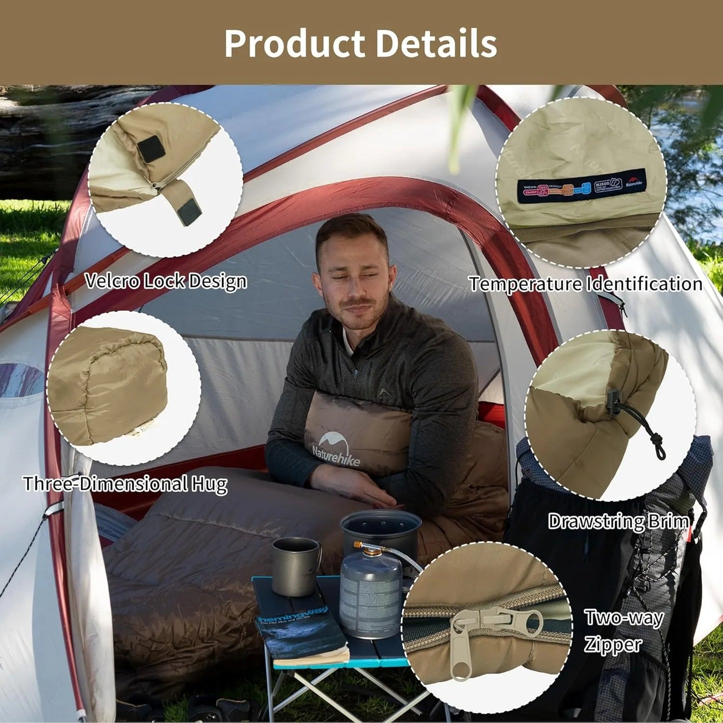 Naturehike MJ300 MJ600 Lightweight Waterproof Mummy Sleeping Bag
