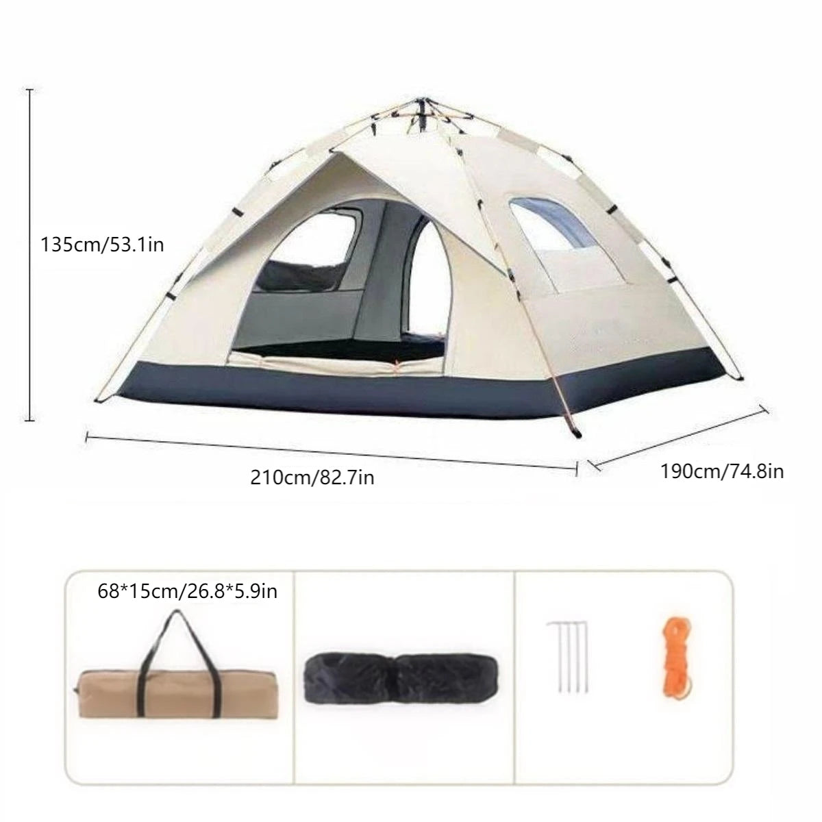 Pakicetus Outdoor Sunshade Camping Tent Waterproof Shelter