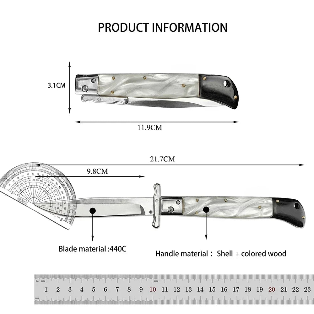 DIY Supplies Folding Outdoor Knife 440C Blade