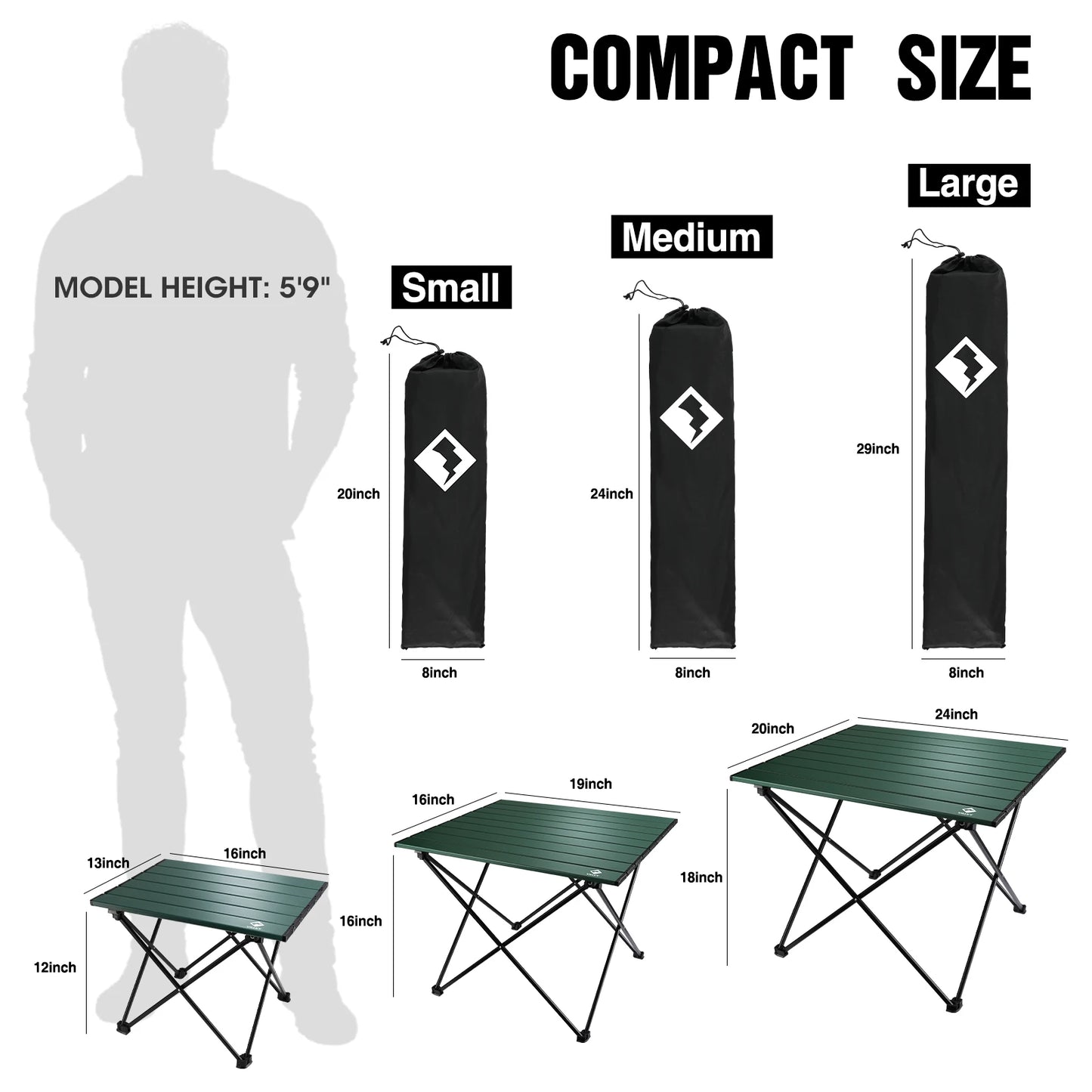 Villey Ultralight Portable Camping Side Table Aluminum Folding