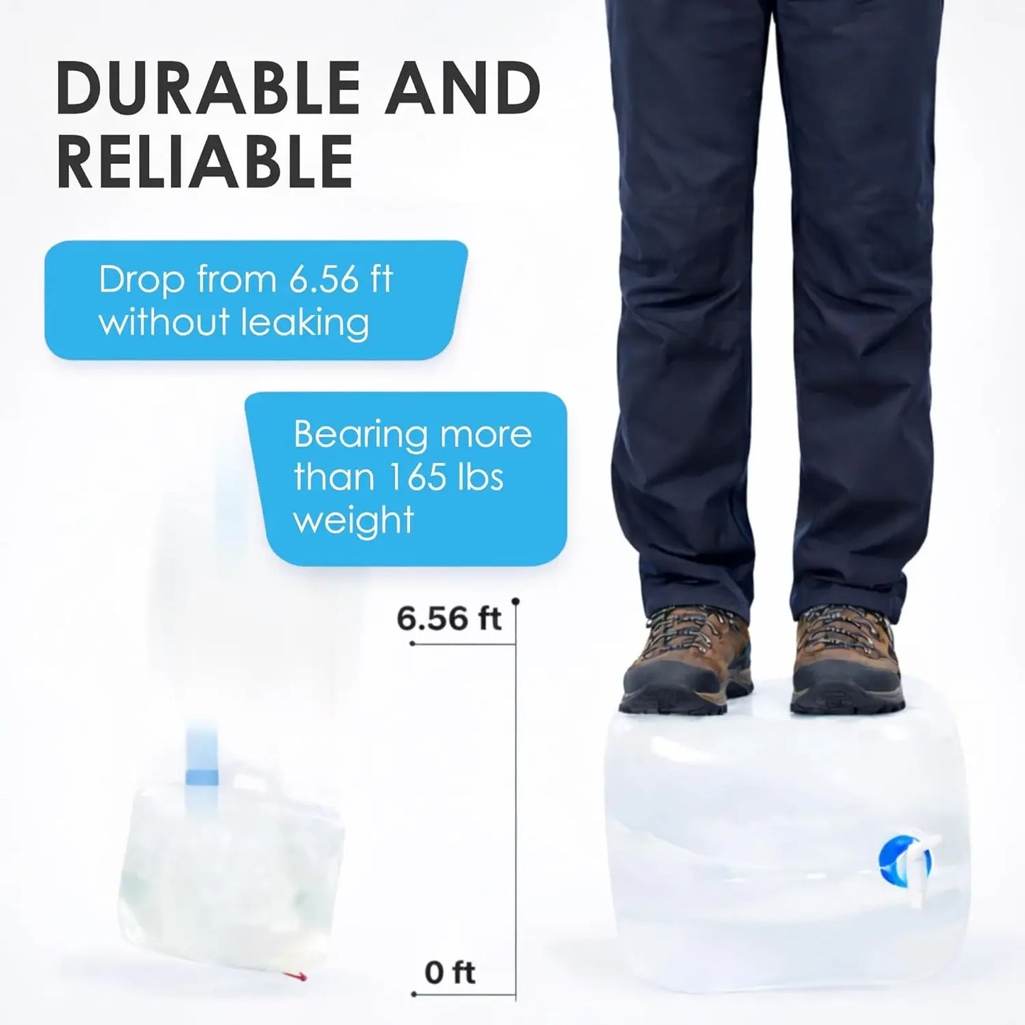Collapsible Water Jug With Spigot BPA Free For Camping