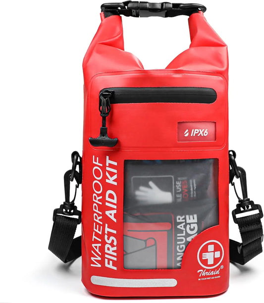 Waterproof 250 Piece First Aid Kit With Reflective Dry Bag