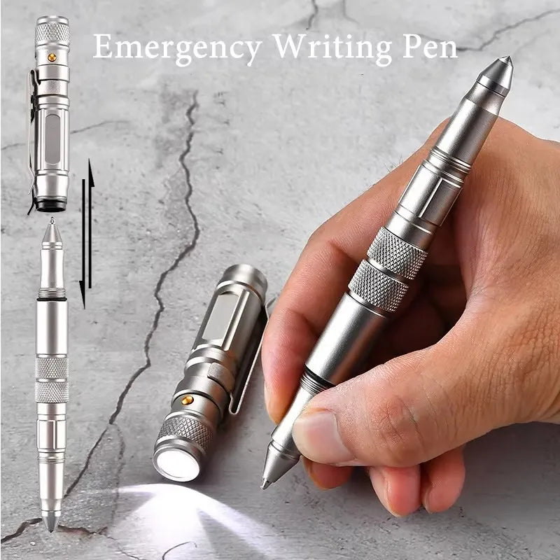 Multi-Function Military Self Defense Tactical Pen With Flashlight Bottle Opener
