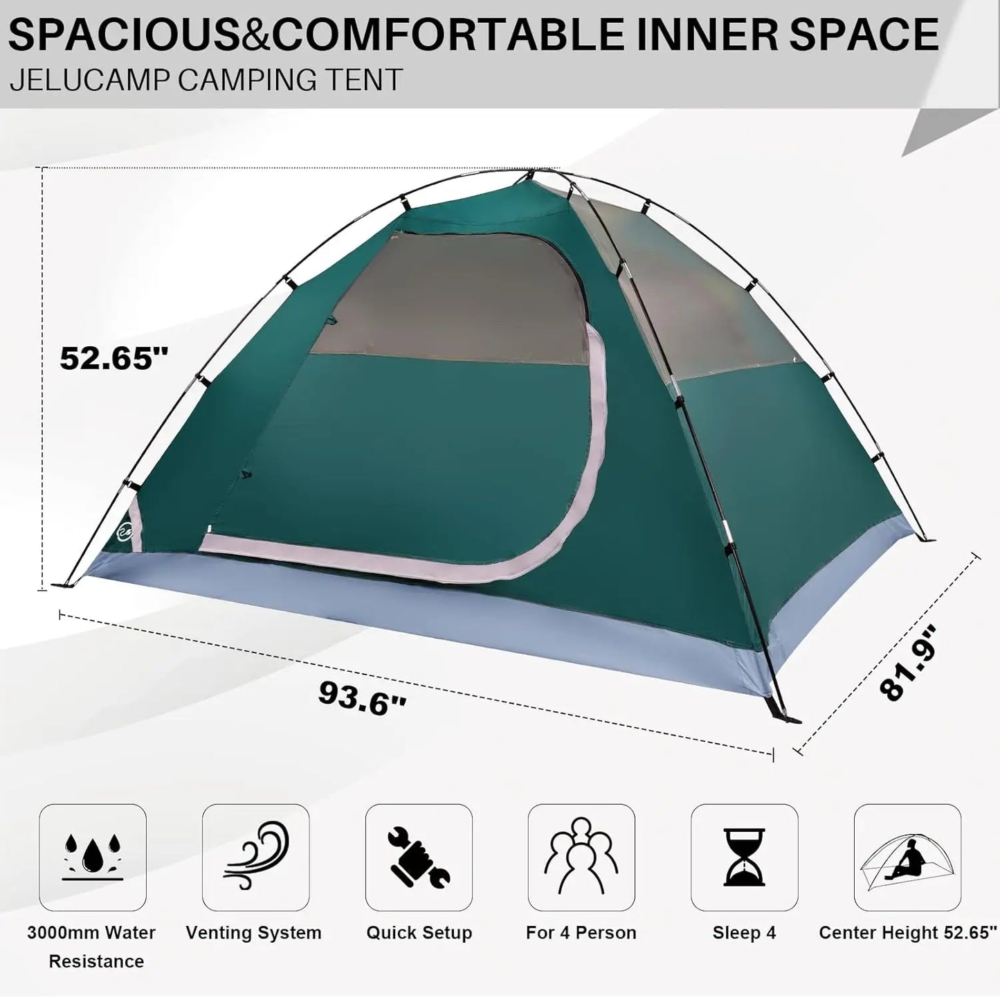 YTYIN Dome Camping Tent Lightweight Easy Setup