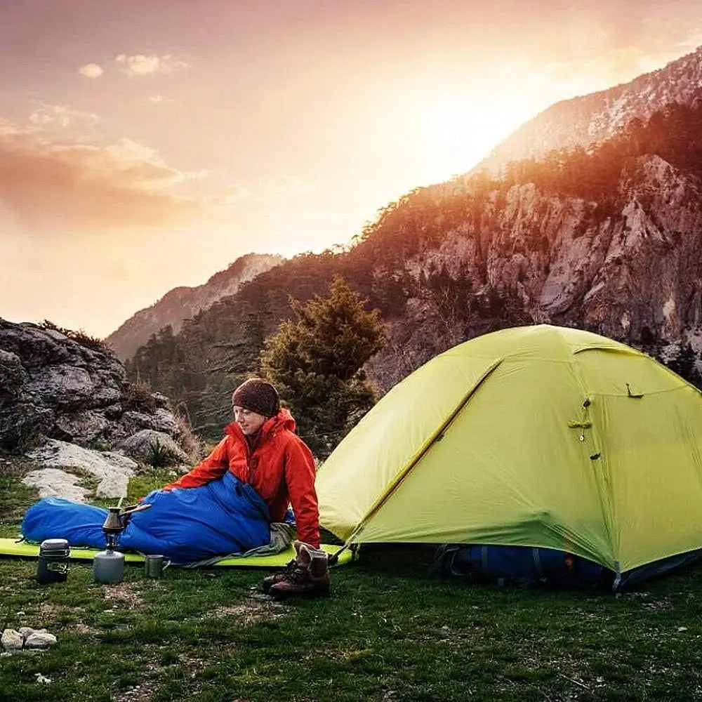 Camping Sleeping Bag Envelope Style For Outdoor Hiking And Travel
